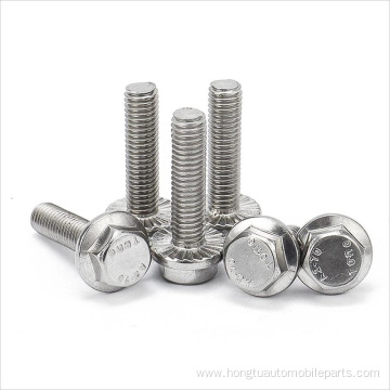 Hex Flange Serrated Bolt Screws 18-8 Stainless Steel